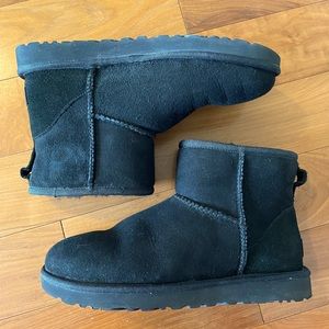 UGG Classic Mini II Black Ankle Boots